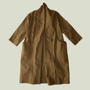 ELIZABETH SUZANN Clyde Trench in Cotton Canvas | Clay | size Medium